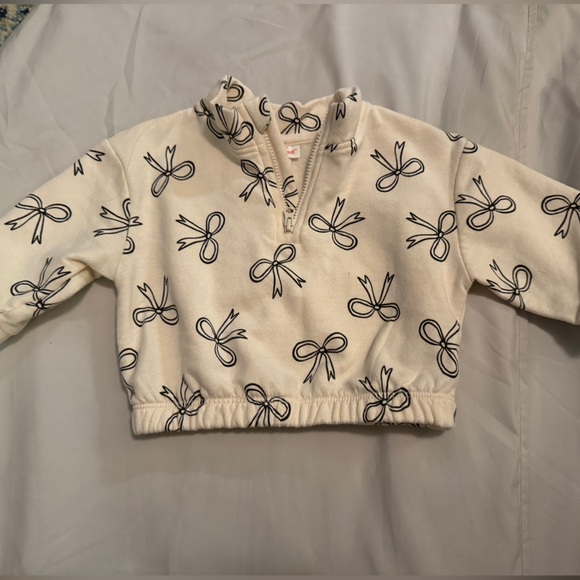Cat & Jack Other - Baby Cat & Jack Bow Print Zip Jacket – 3–6 Months